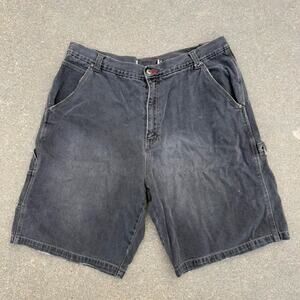 Vintage 90s Y2K Men’s Plugg Black Carpentet Jean Shorts Size 38